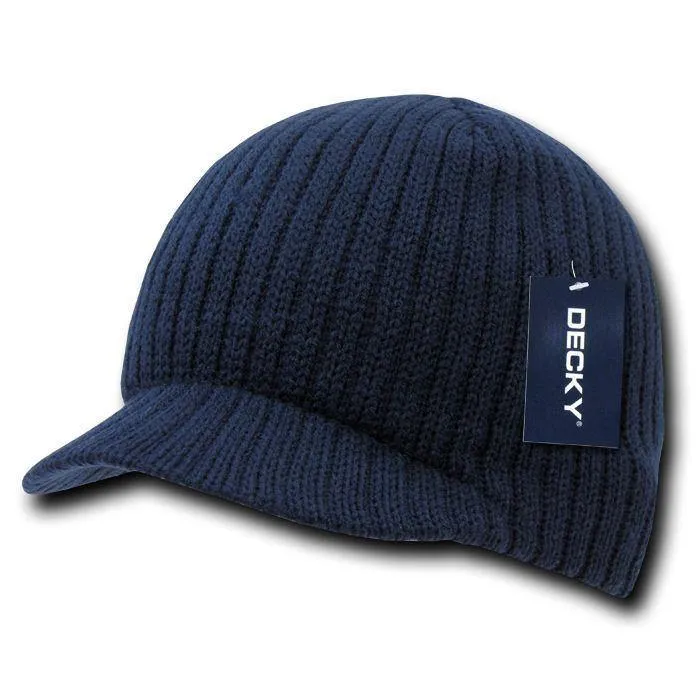 1 Dozen Beanies Striped Gi Campus Skull Caps Hats Ski Wholesale Bulk