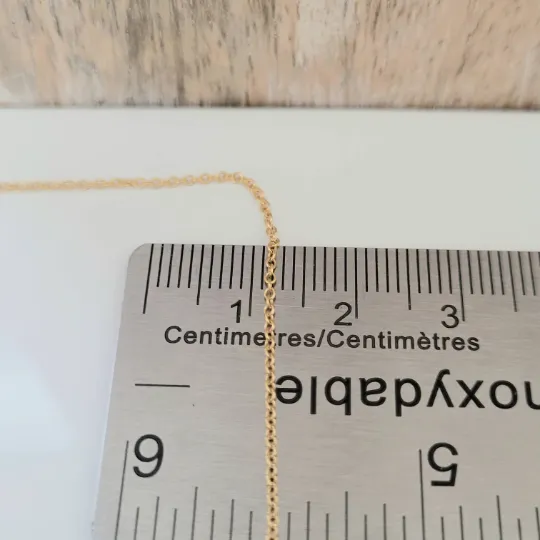 14K Gold Filled CABLE Chain 1.3 mm 16" / 5 Pieces