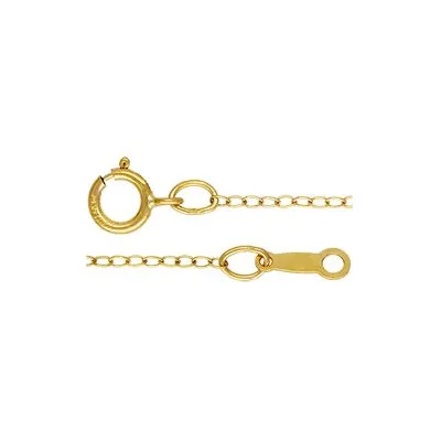 14K Gold Filled CABLE Chain 1.3 mm 16" / 5 Pieces