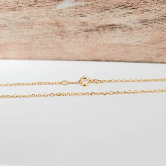 14K Gold Filled CABLE Chain 1.3 mm 16" / 5 Pieces