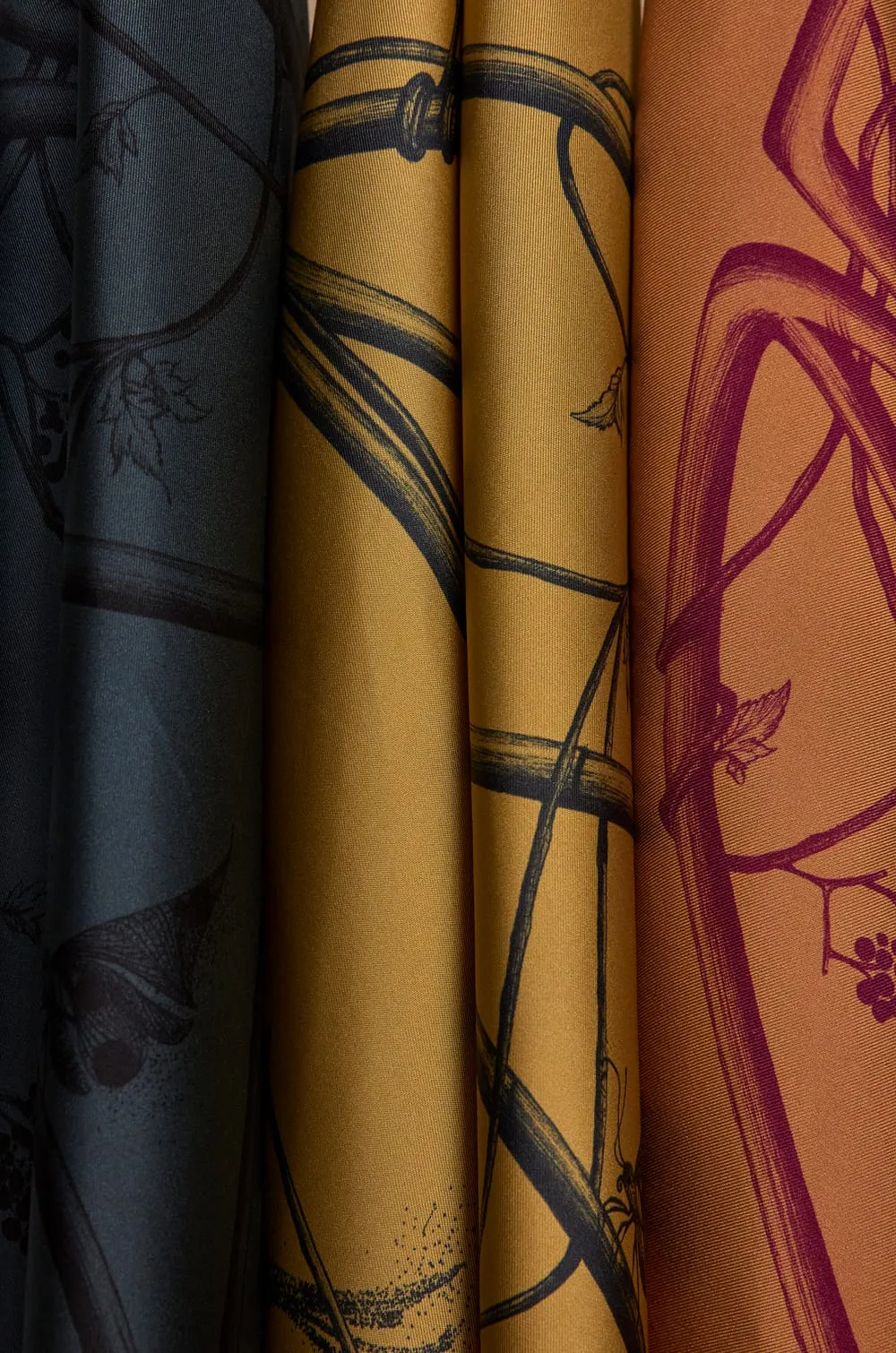 ARBORESCENCE CARAMEL SILK SCARF