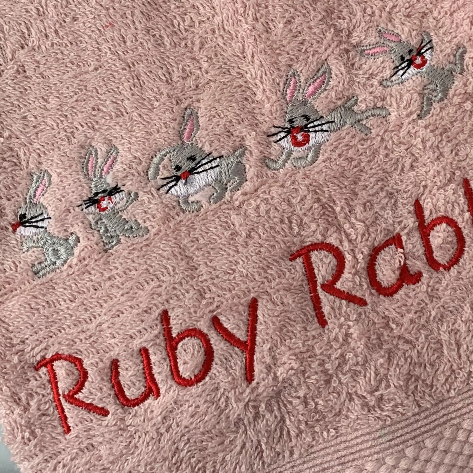 Bunny Rabbits - Baby Bubble Taggy Blanket / Satin Comforter - Personalised