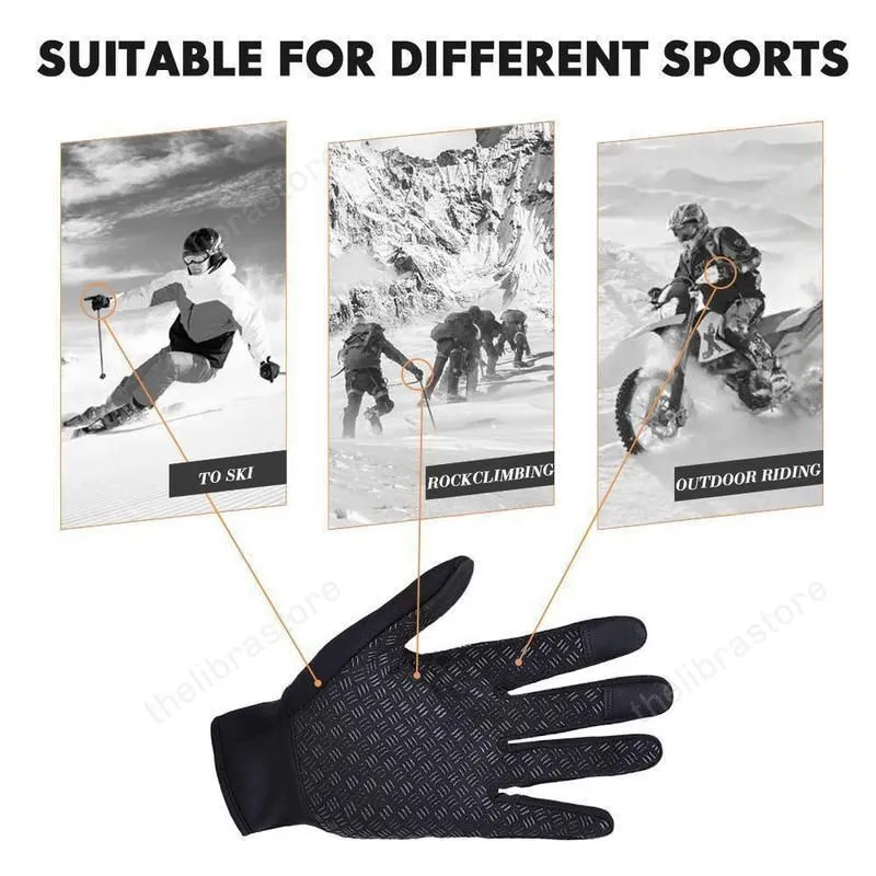 (Buy 2 Get 1) Cuzcare Unisex Winter Warm Thermal Gloves Waterproof Touch Screen Sports For Men And Women