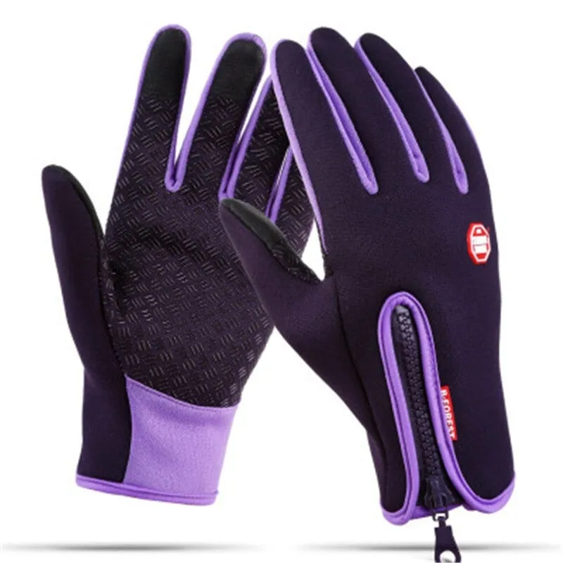 (Buy 2 Get 1) Cuzcare Unisex Winter Warm Thermal Gloves Waterproof Touch Screen Sports For Men And Women