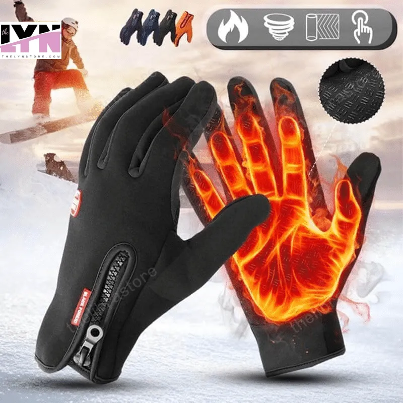 (Buy 2 Get 1) Cuzcare Unisex Winter Warm Thermal Gloves Waterproof Touch Screen Sports For Men And Women