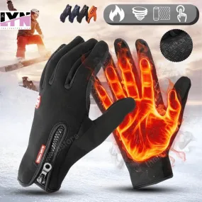 (Buy 2 Get 1) Cuzcare Unisex Winter Warm Thermal Gloves Waterproof Touch Screen Sports For Men And Women