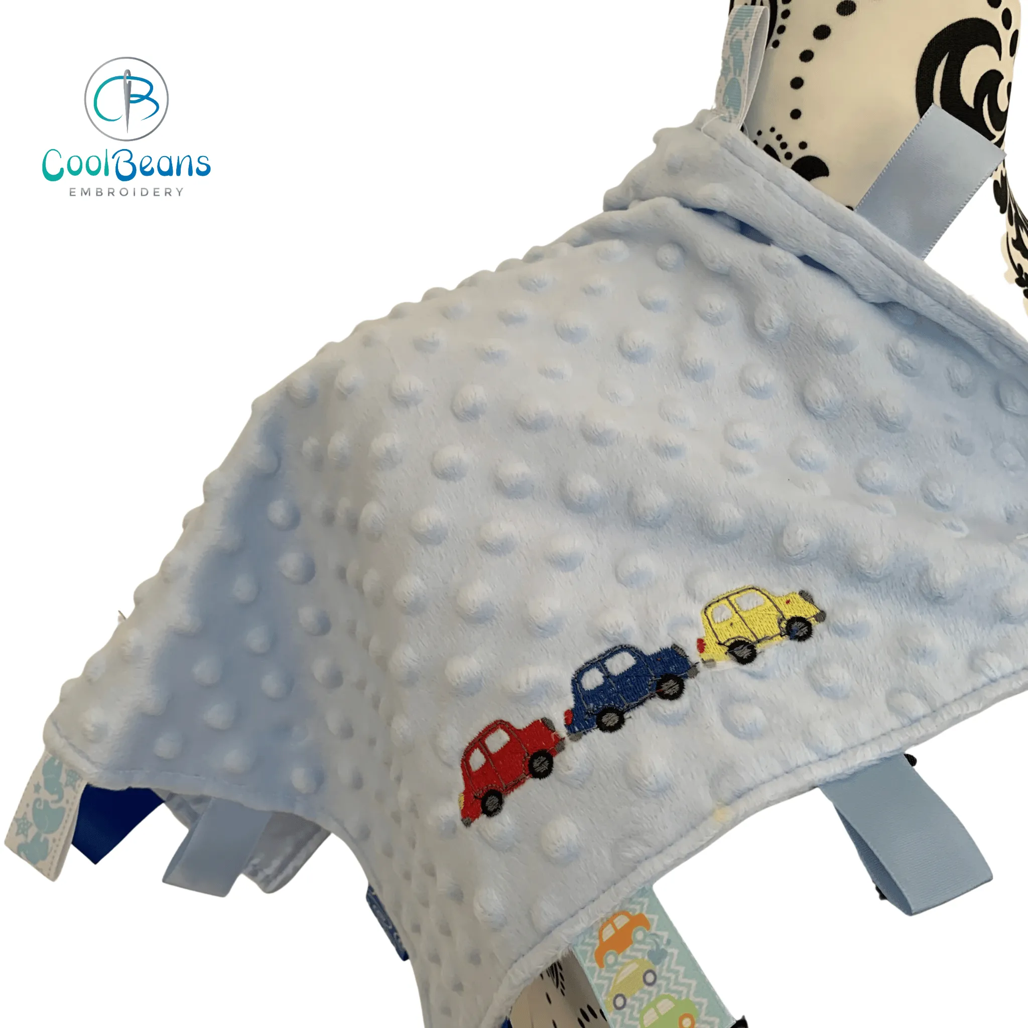 Cars - Baby Bubble Taggy Blanket / Satin Comforter - Personalised
