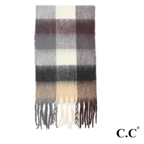 Checkered Pattern Woven Scarf-50% OFF
