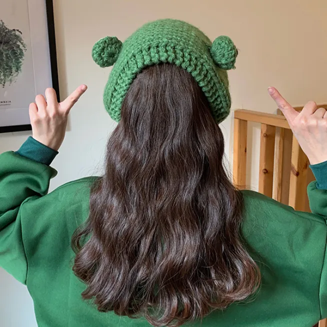 Cute frog knitted hat YC50102