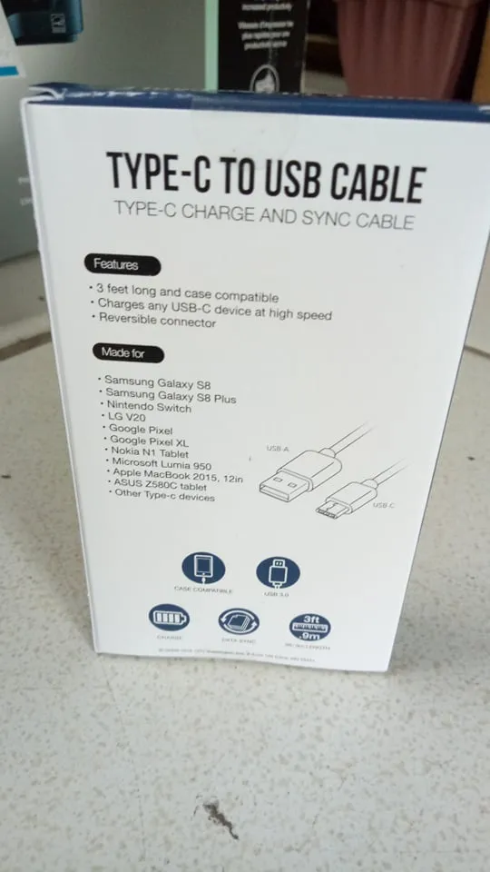 Gems - Type C to USB cable (3ft - 0.9m)