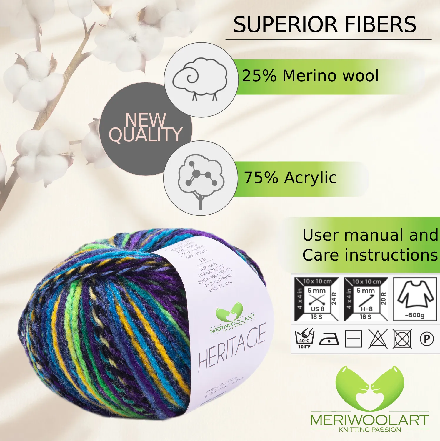 HERITAGE-334 MERINO WOOL YARNS