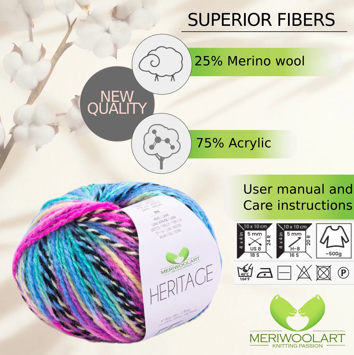 HERITAGE-342 MERINO WOOL YARNS