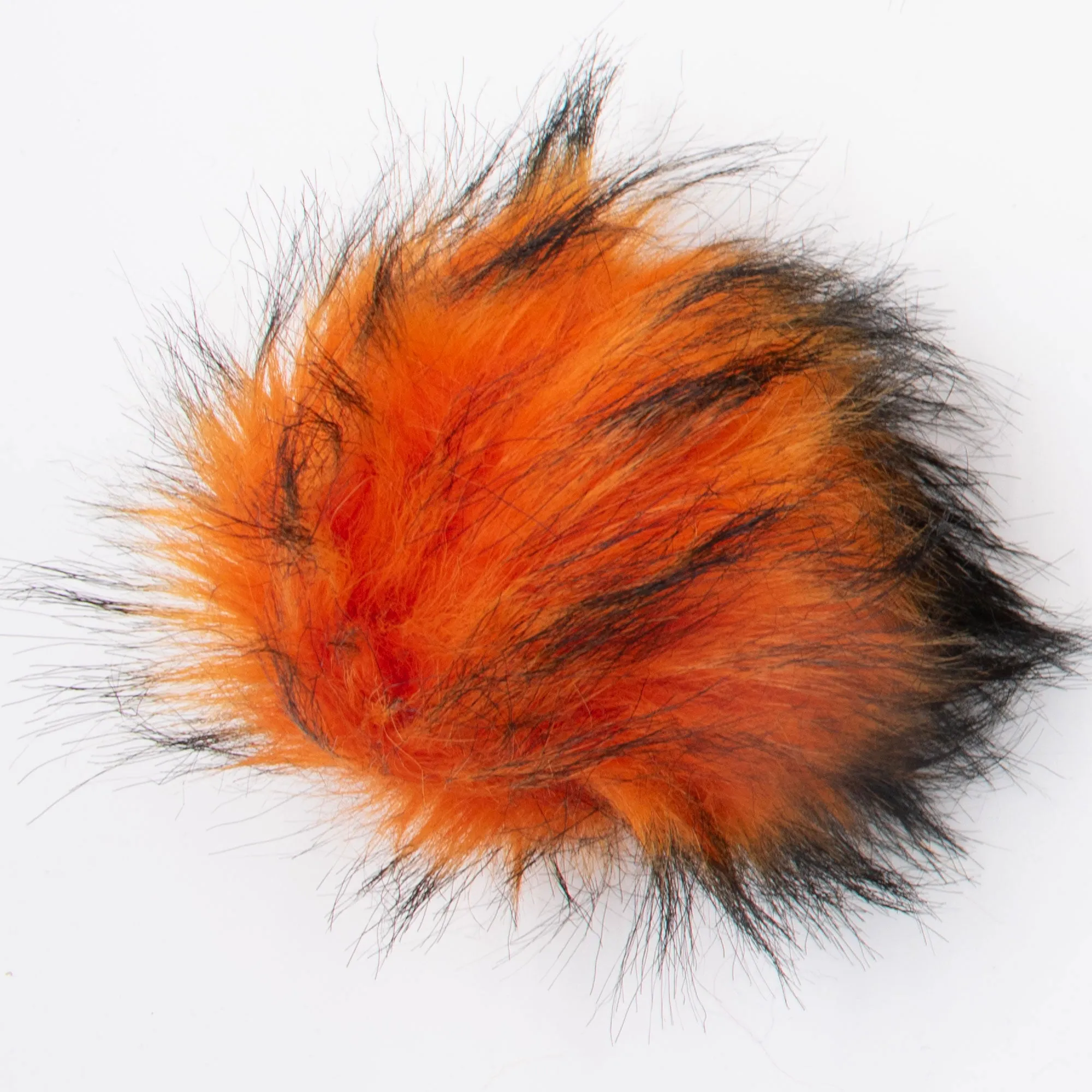 Jimmy Beans Wool Faux Fur Pom Poms w Snap - Orange