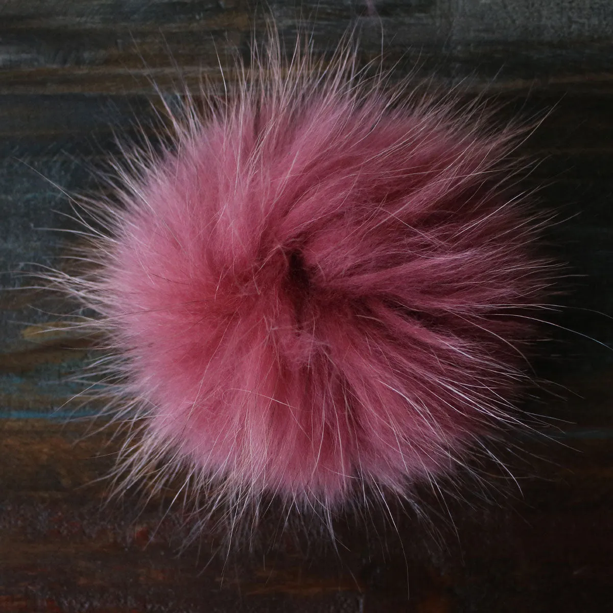 Jimmy Beans Wool Fur Pom Poms - Pink - Snap (6")