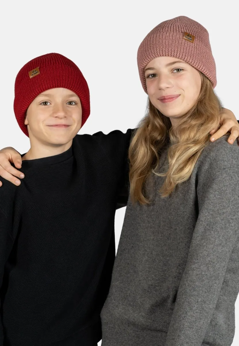 KIDS MERINO BEANIE WITH POLAR FLEECE