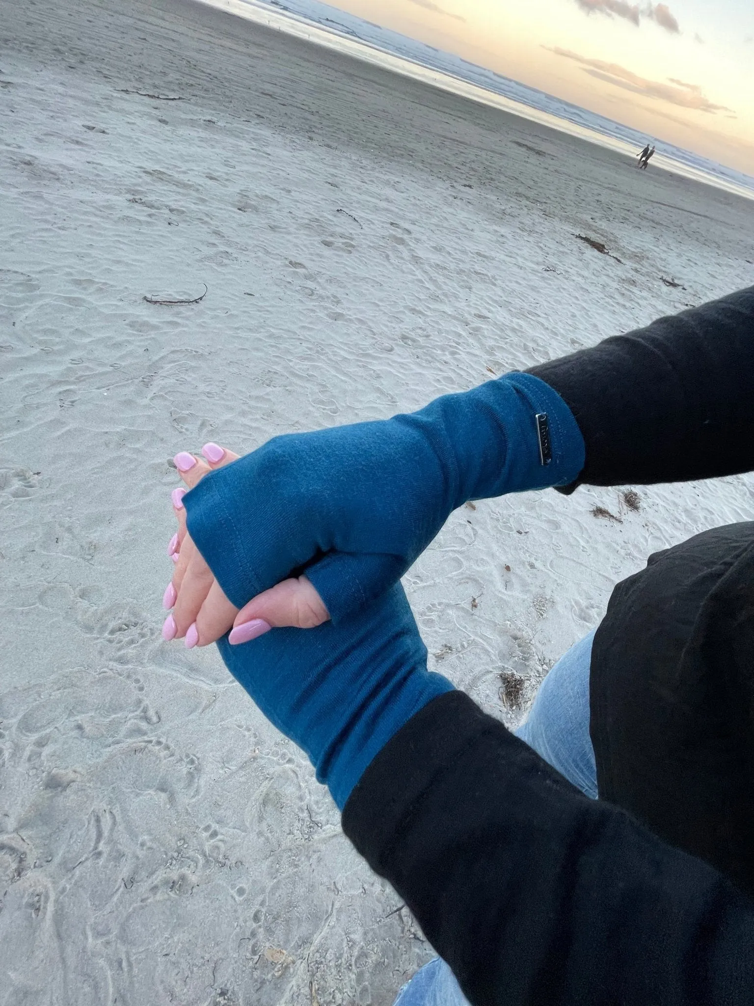 MERINO WOOL FINGERLESS GLOVES WOMENS TWILIGHT