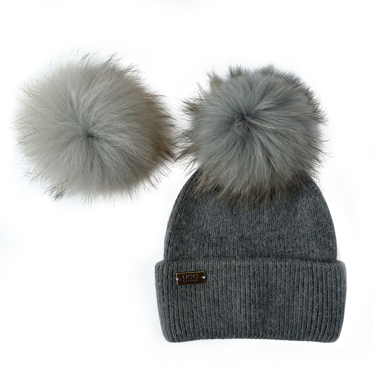 Mitchell-Y Pom Pom UGG Beanies 3P
