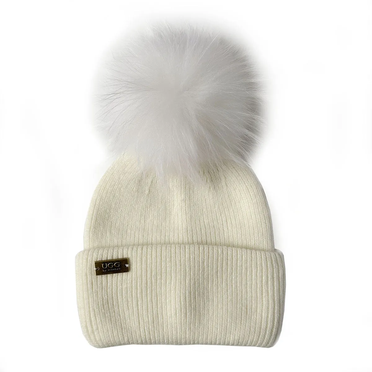 Mitchell-Y Pom Pom UGG Beanies 3P