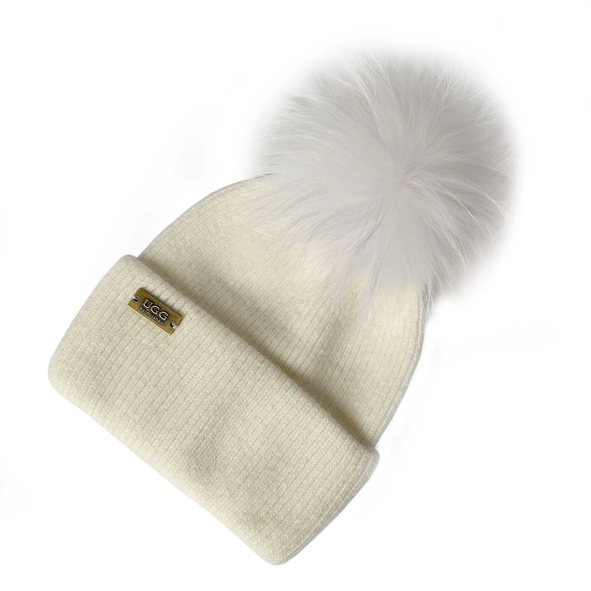 Mitchell-Y Pom Pom UGG Beanies 3P