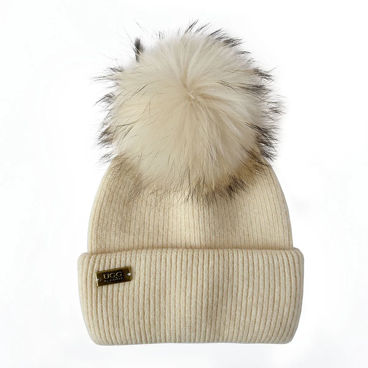 Mitchell-Y Pom Pom UGG Beanies 3P