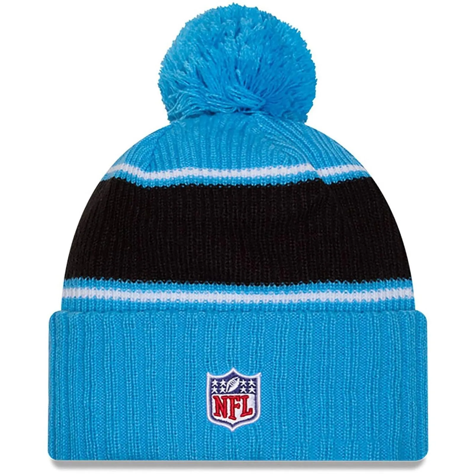 New Era Mens Knits Carolina Panthers Bobble Hat - Blue