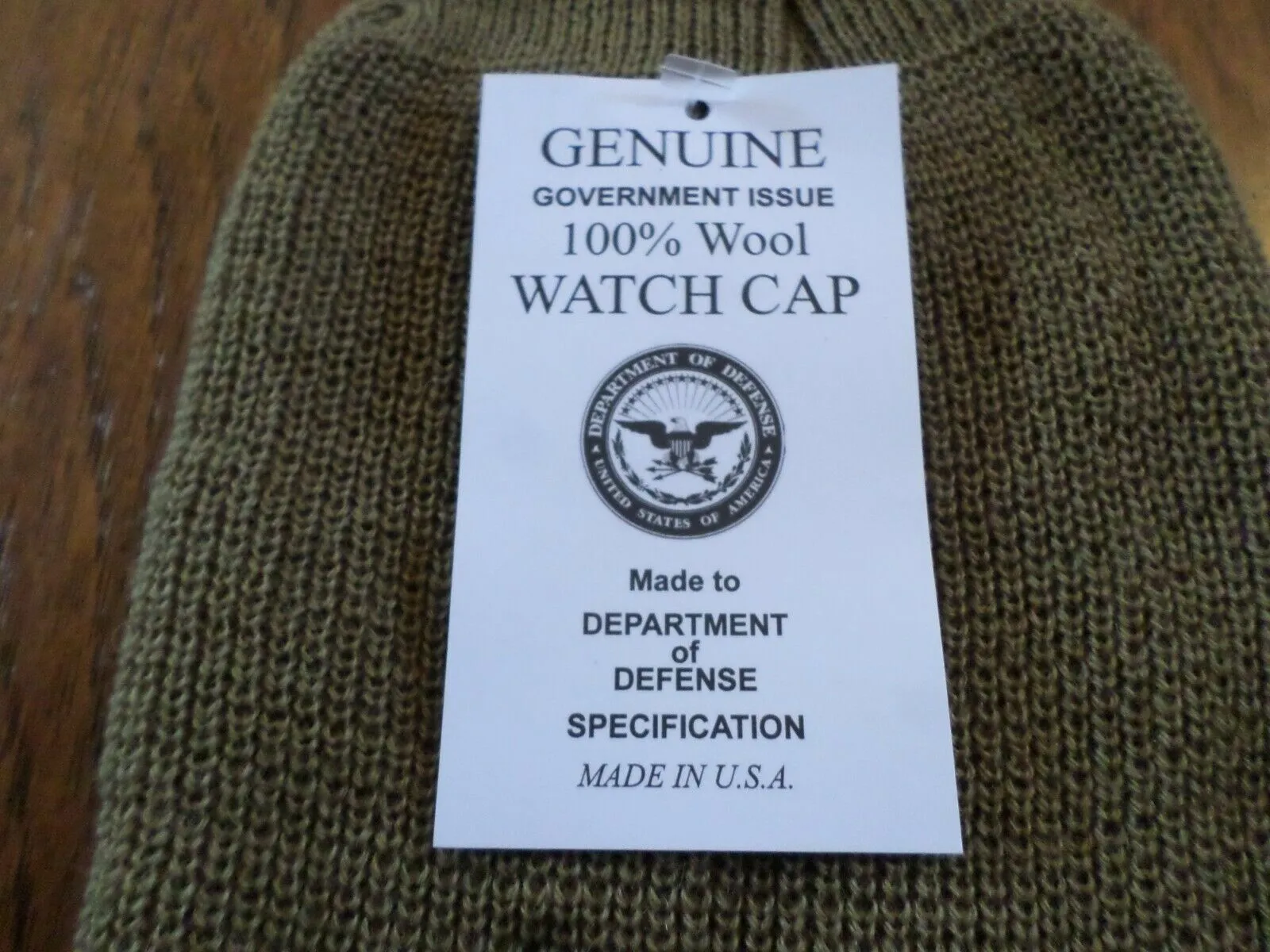 NEW GENUINE MILITARY ISSUE 100% WOOL BROWN WATCH CAP COLD WEATHER HAT U.S.A MADE