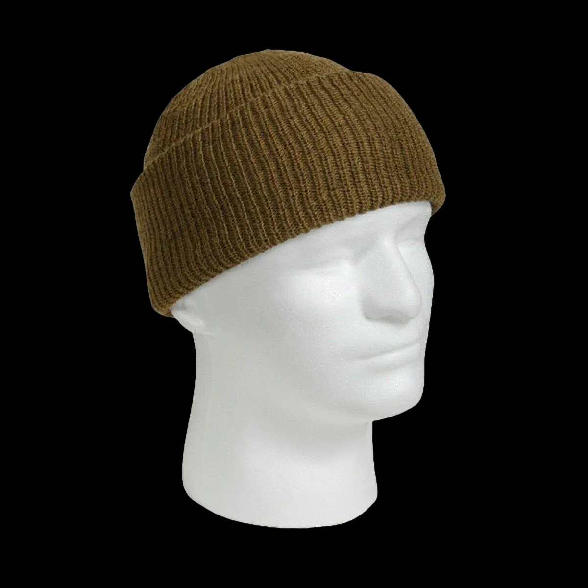 NEW GENUINE MILITARY ISSUE 100% WOOL BROWN WATCH CAP COLD WEATHER HAT U.S.A MADE