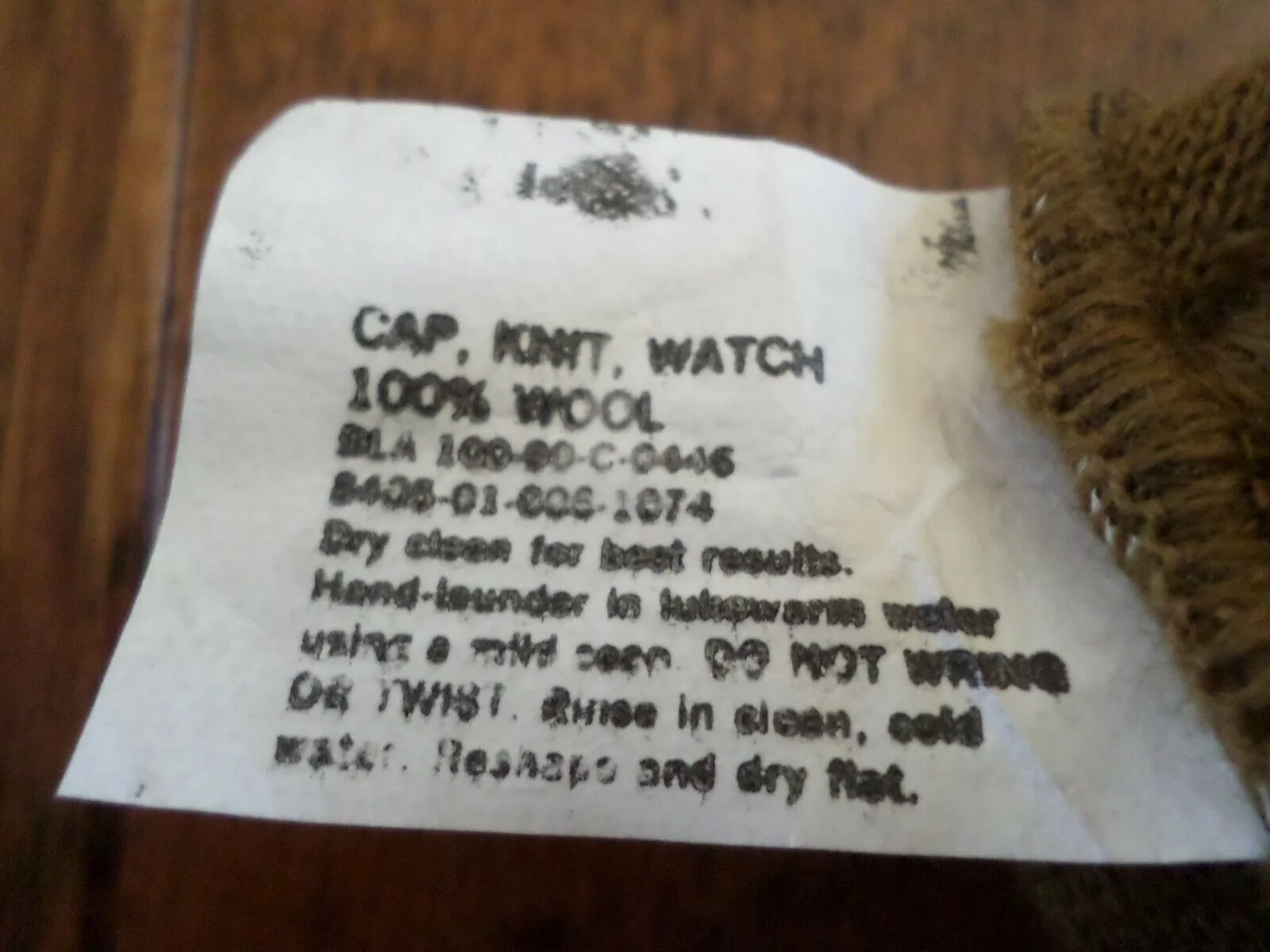NEW GENUINE MILITARY ISSUE 100% WOOL BROWN WATCH CAP COLD WEATHER HAT U.S.A MADE