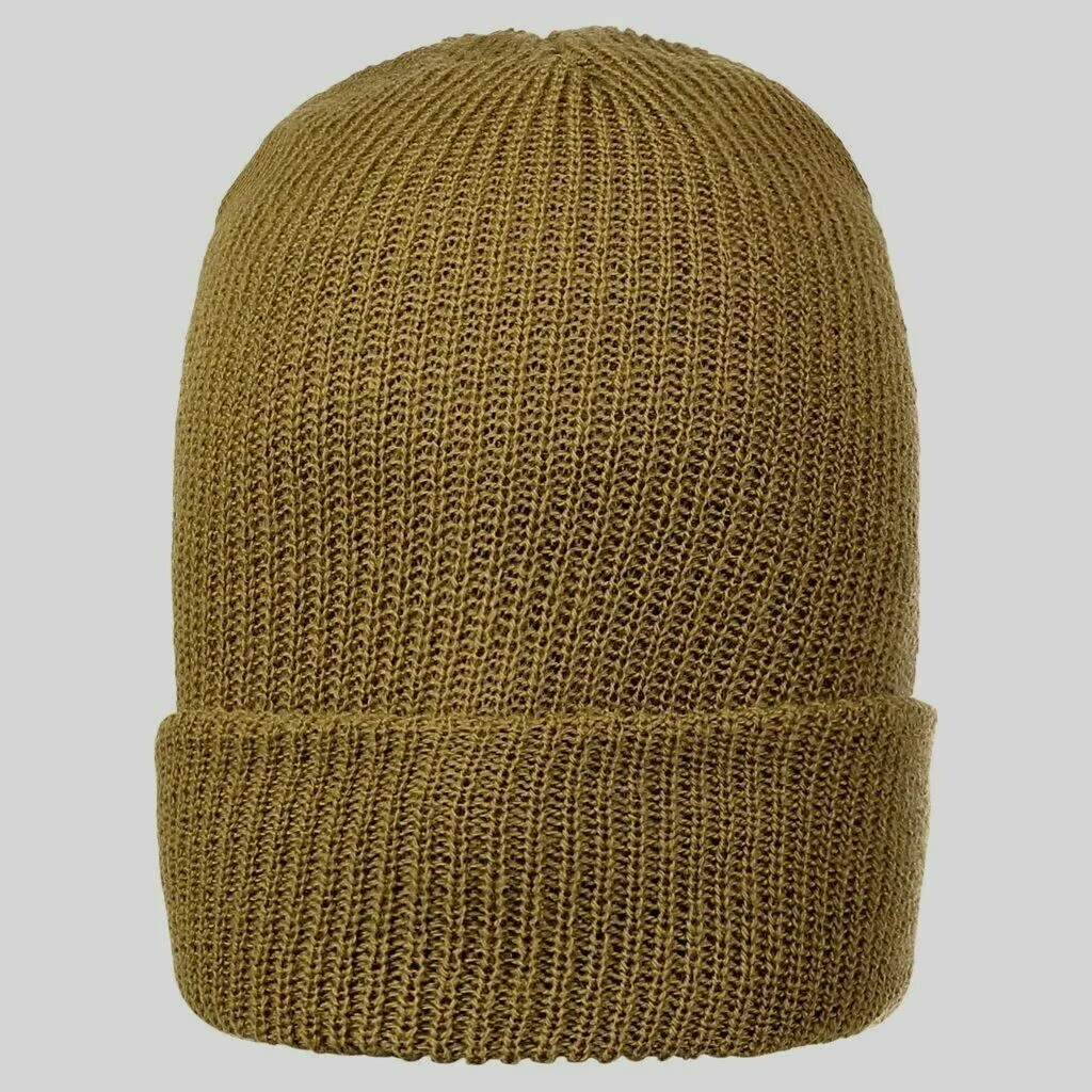NEW GENUINE MILITARY ISSUE 100% WOOL BROWN WATCH CAP COLD WEATHER HAT U.S.A MADE