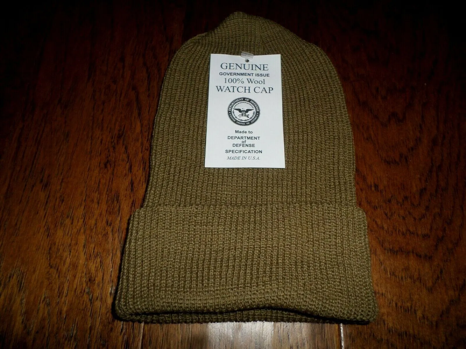 NEW GENUINE MILITARY ISSUE 100% WOOL BROWN WATCH CAP COLD WEATHER HAT U.S.A MADE