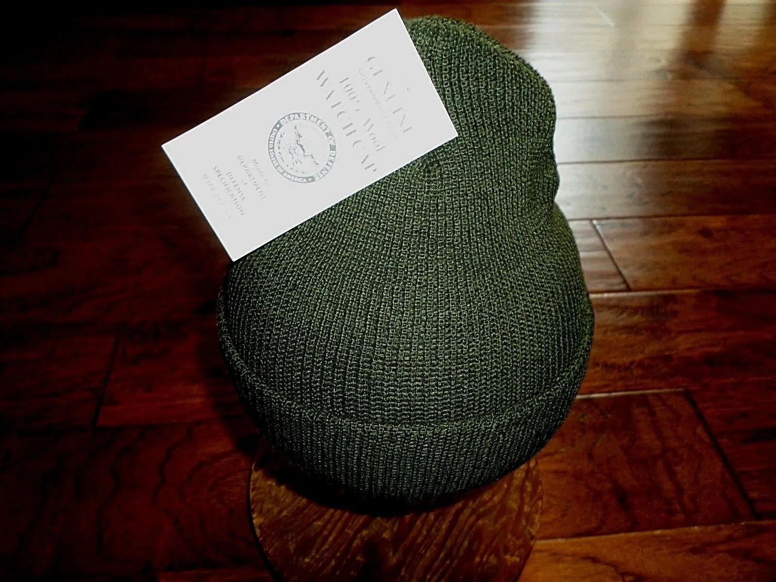 NEW GENUINE MILITARY ISSUE 100% WOOL GREEN WATCH CAP COLD WEATHER HAT U.S.A MADE