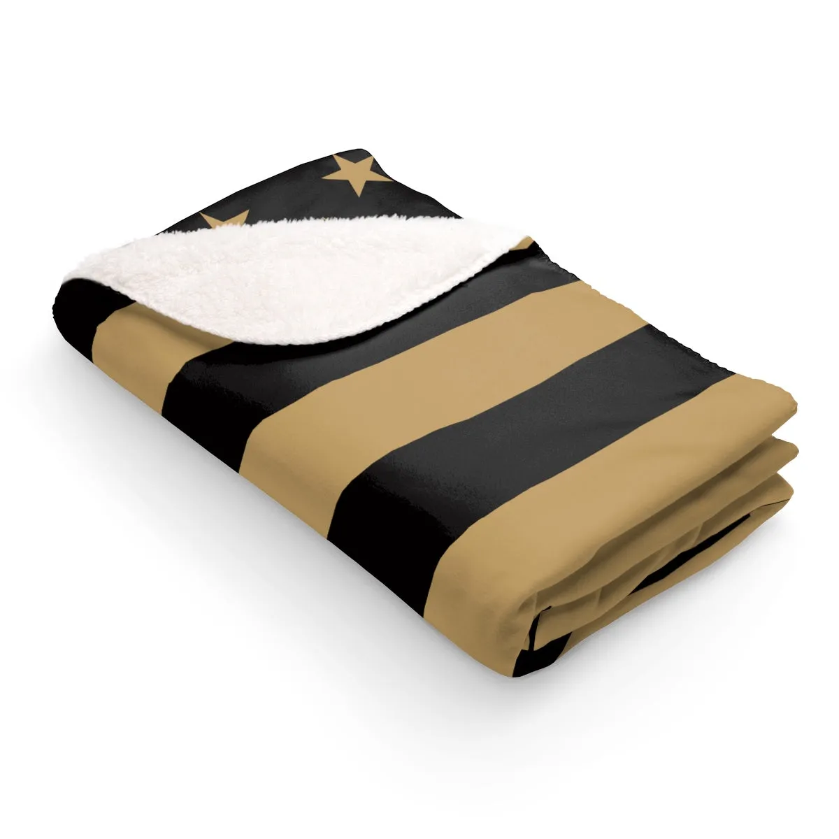 New Orleans Saints Louisiana American flag Sherpa Fleece Throw Blanket 50x60