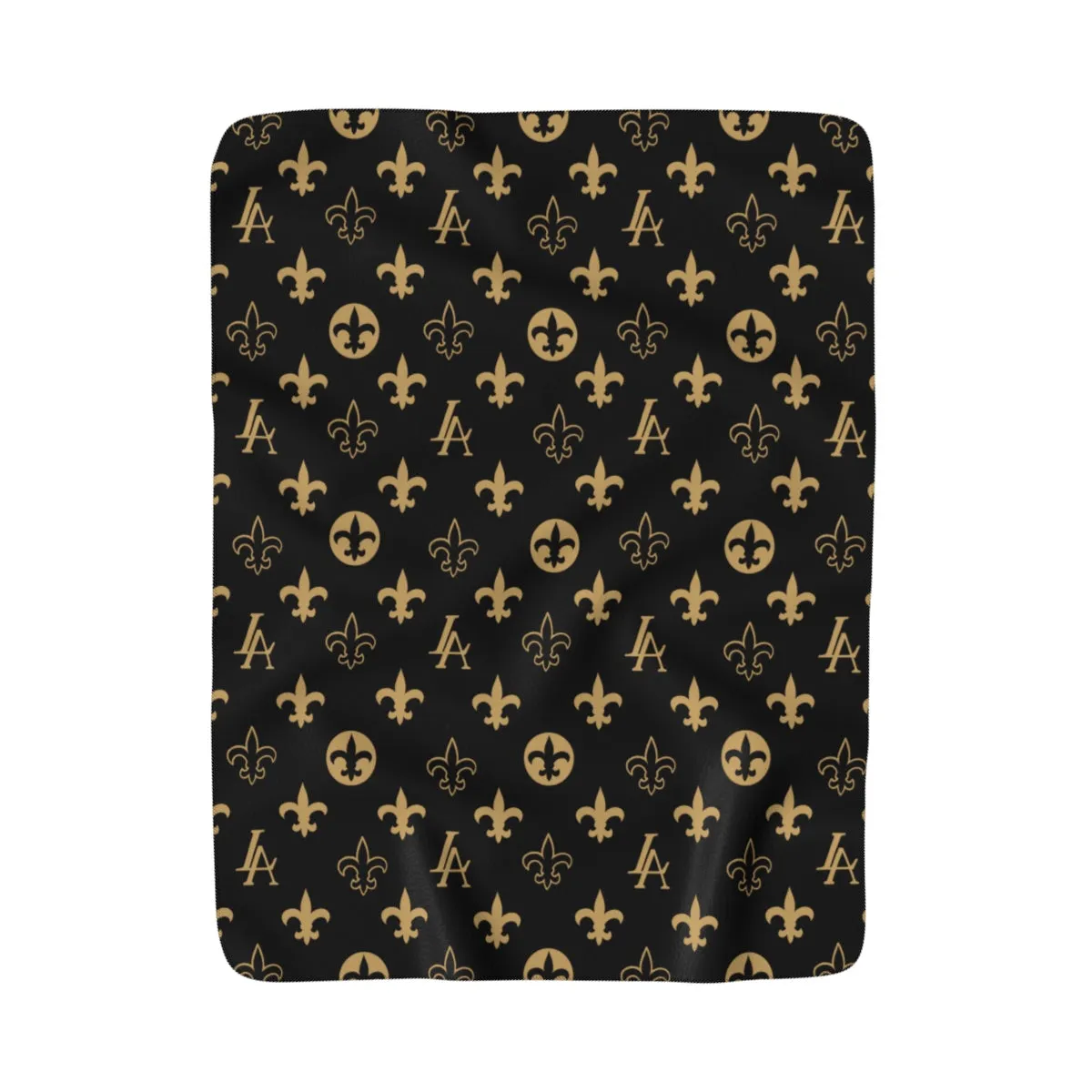 New Orleans Saints Louisiana "Louis" Sherpa Fleece Blanket 50x60