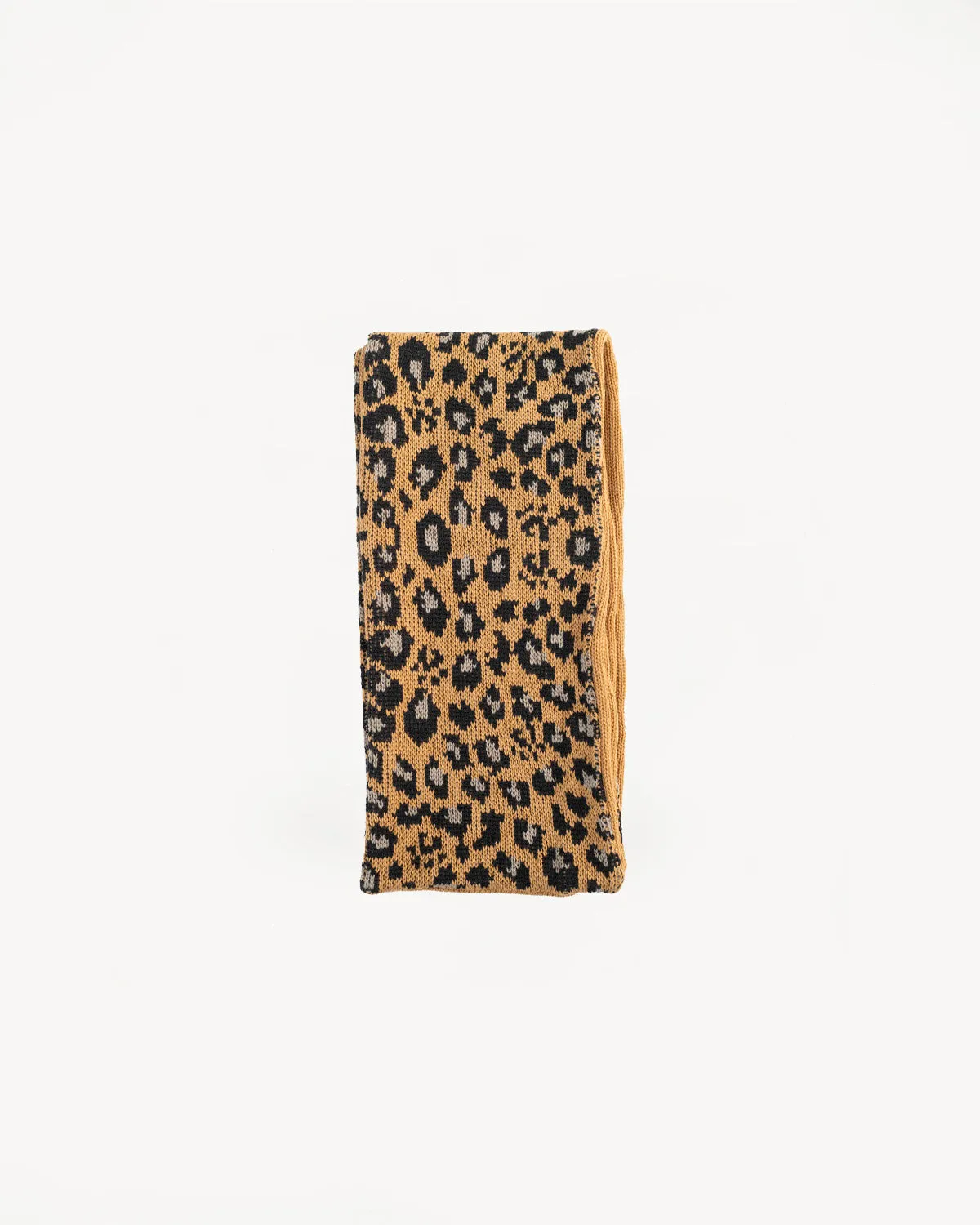 R5076 - Reversible Leopard Chunky Muffler Scarf - Beige