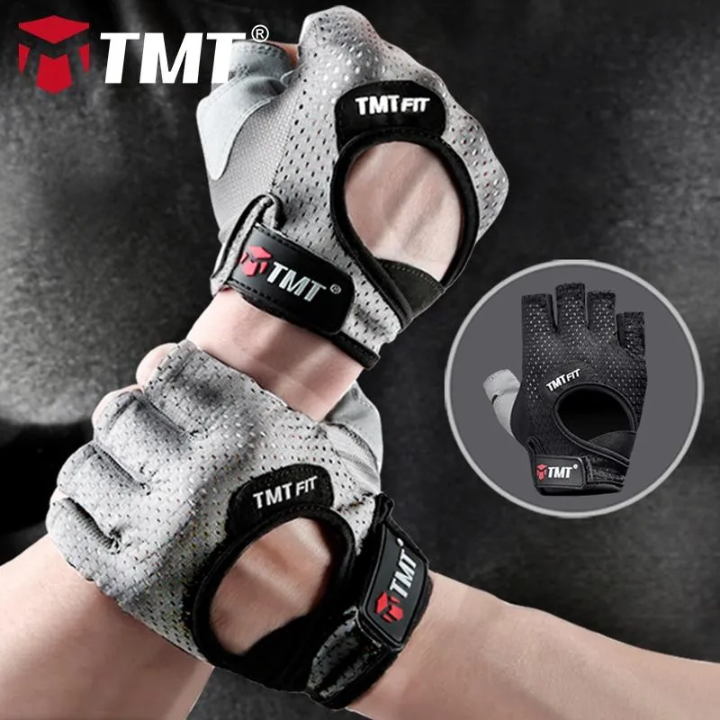 TMT Breathable Gym Gloves for Body Building Weight Lifting Training Dumbbell Exercise Workout Yoga Protect Hand for Men Women