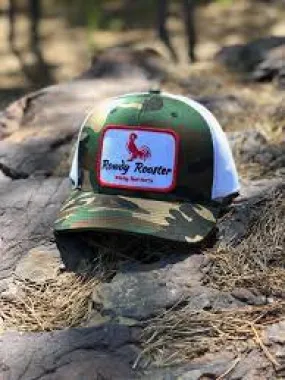 WHISKEY BENT ROWDY ROOSTER CAMO/WHITE HAT